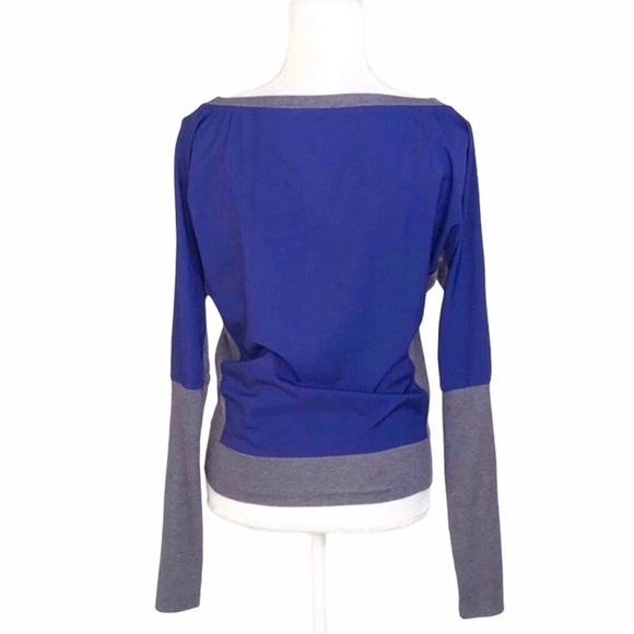 Nike Dri-Fit purple wide-neck long-sleeve top tee activewear athleisure XS - Picture 7 of 9